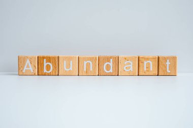 Tahta bloklar beyaz arkaplana karşı 