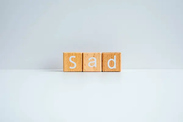 stock image Wooden blocks form the text 