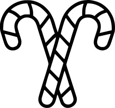 Şekerleme çubukları ana simge stili, noel teması.