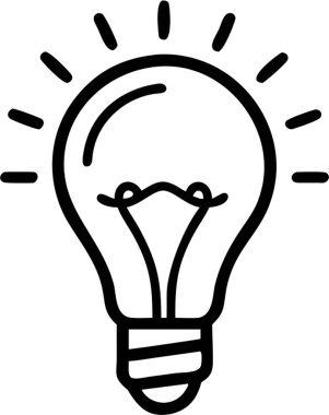 Özet simge biçimi ve eğitim temalı ampul.