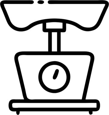 Taslak simge biçimi, sağlık ve zindelik teması ile ağırlık belirleme.