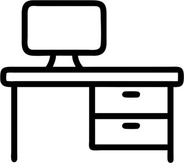 Ofis masası ana simge biçimi, ofis teması.