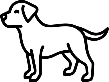 Köpek taslak simge stili, evcil hayvanlar, hayvan teması.