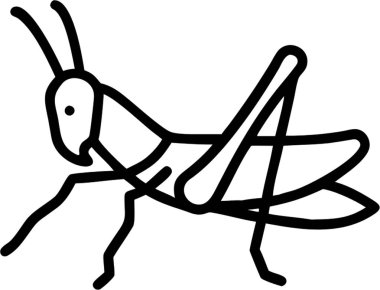 Ana simge biçiminde çekirge, böcekler, hayvan teması.