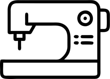 Dikiş makinesi ana simge biçimi, sanat ve tasarım teması.