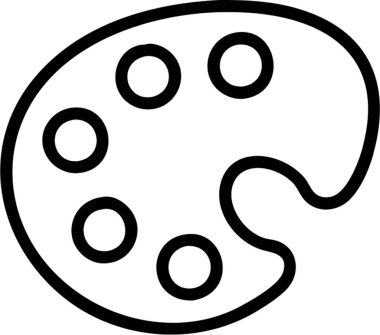 Ana simge biçimi, sanat ve tasarım temalı palet.