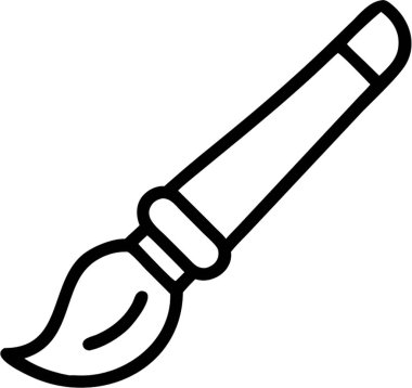 Ana simge biçimi, sanat ve tasarım temasında dijital fırça.