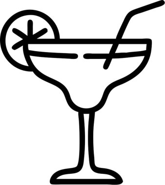 Margarita ana simge stili, yiyecek ve içecek temalı.