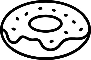 Simge biçimi, yiyecek ve içecek temalı donut.