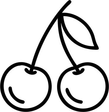 Ana simge tarzında kiraz, yiyecek ve içecek teması.