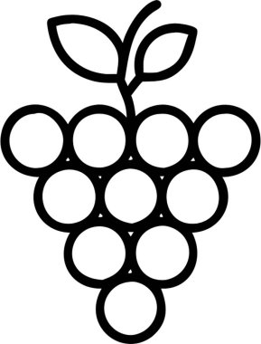 Ana simge biçimi, yiyecek ve içecek temalı üzümler.