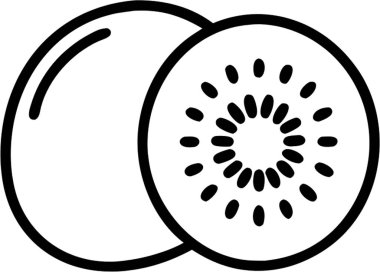 Kivi ana simge biçimi, yiyecek ve içecek teması.