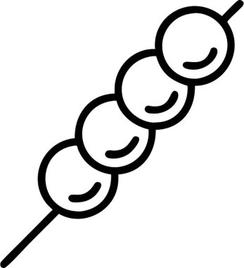 Dango simge tarzında, Japon yemek temalı..