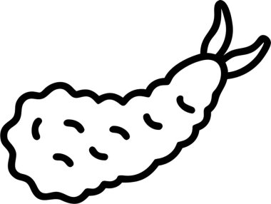 Simge tarzında tempura, Japon yemek teması.