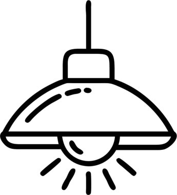 Taslak simge biçimi, evler ve Konutlar temasındaki kolye ışığı.