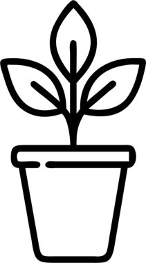 Ana simge biçimi, evler ve ikametgah temalı saksı bitkisi.