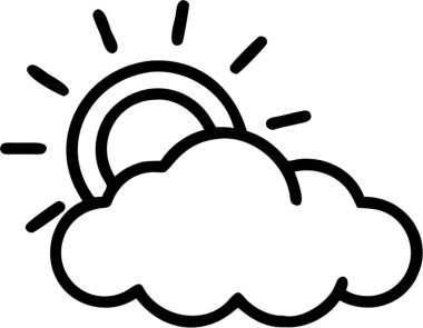 Ana simge biçimi, hava ve astronomi temalı güneşli.