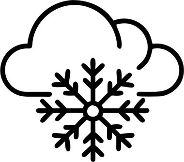 Taslak simge biçimi, hava durumu ve astronomi teması ile karlı.