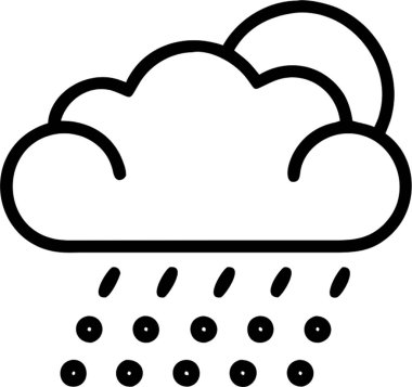 Ana simge biçimi, hava ve astronomi temalı dolu fırtınası.