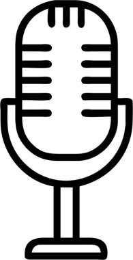 Simge biçimi, iletişim ve halkla ilişkiler temalı mikrofon.