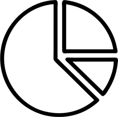 Taslak simge biçimi ve pazarlama temalı pasta grafiği.