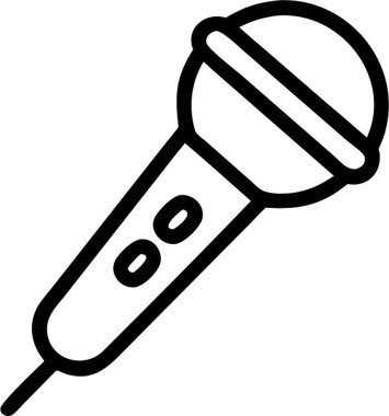 Simge biçimi, olaylar ve festival temalı mikrofon.