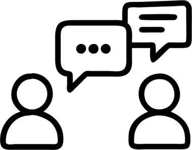 Ana simge biçimi, yönetim ve organizasyon kategori temasında iç iletişim.