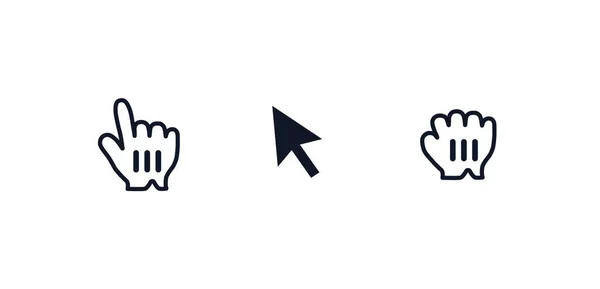 Ios Apple Arrow Hand Icon Vector — Stock Vector
