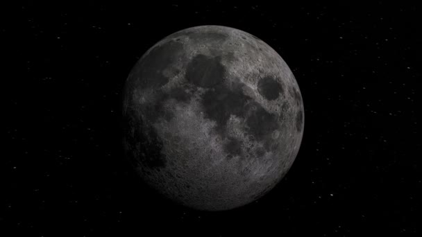 Luna Llena Desde Espacio Exterior — Vídeo de stock