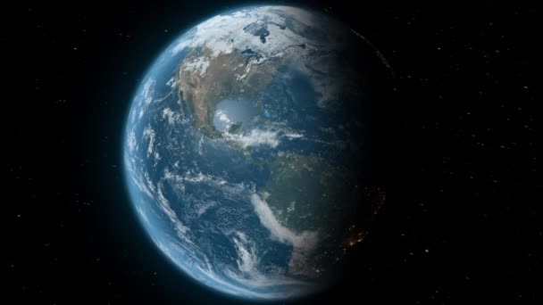 Полный Вид Землю Космоса — стоковое видео