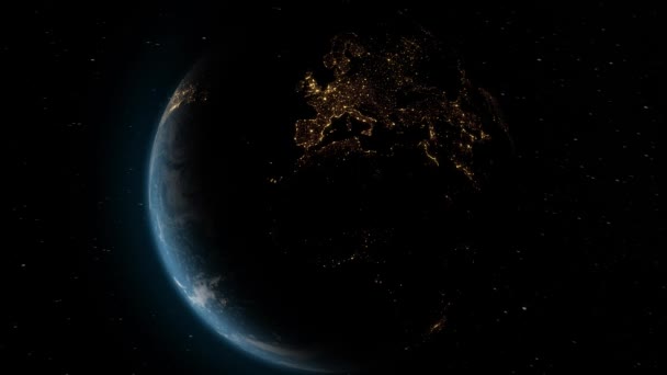 Vista Completa Tierra Desde Espacio Exterior — Vídeos de Stock