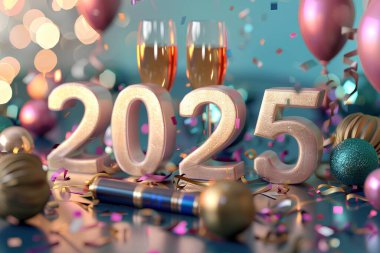  2025 yeni yıl kutlama sahnesi