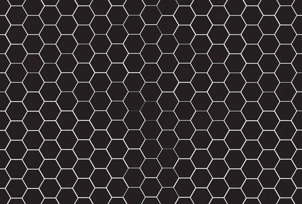 Sechseck Gesäumt Wandtapete Schwarz Weiß Raum Form Muster Hintergrund Dekorativ — Stockvektor