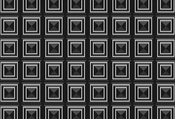Weiße Quadrate Werden Auf Schwarzen Dreiecken Gestapelt Die Als Hintergrund — Stockvektor