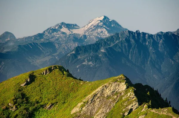 Majestuosa Vista Verano Del Mont Blanc Valle Maurienne Francia Impresionante — Foto de Stock
