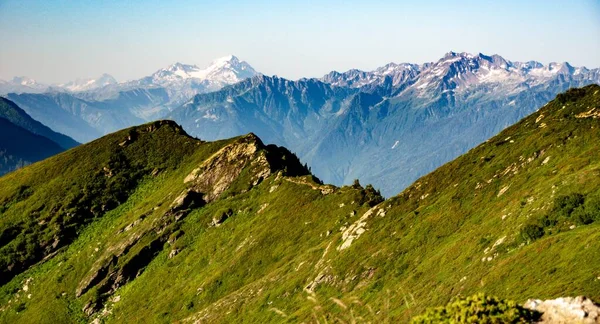 Esplendor Verano Los Alpes Franceses Maurienne Massif Grand Arc Serena — Foto de Stock