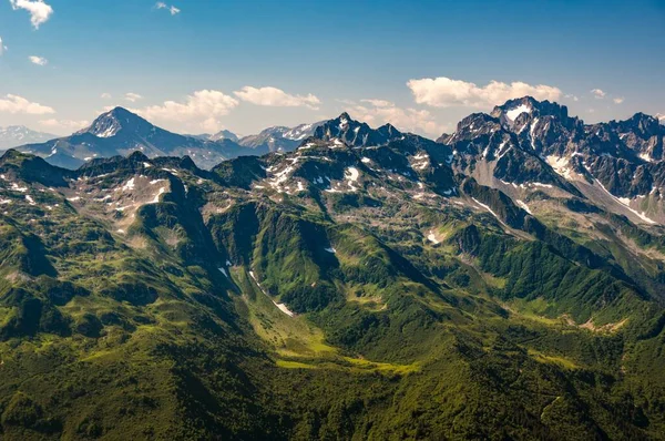 Majestuosa Cordillera Grand Arc Los Alpes Franceses — Foto de Stock