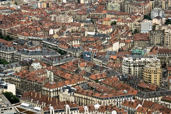 Захватывающий Дух Вид Город Гренобль Исторической Бастилии Предлагает Потрясающую Панораму — стоковое фото