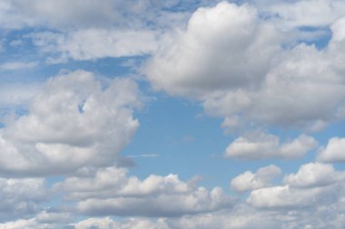 Photo texture with copy space of blue sky and clouds. High quality photo