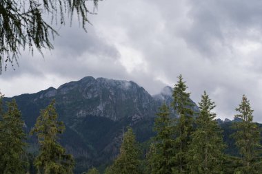 Mountain landscape in the Tatra Mountains in cloudy weather. High quality photo