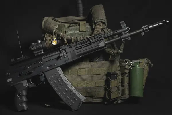 Russian Modern Rifle Military Equipment — Stock Photo, Image
