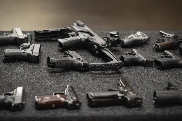 Pistols Shooting Range Close — Stock Photo, Image