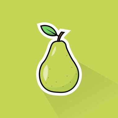 Düz Tasarımda Armut Vektörü