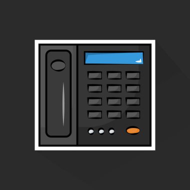 Düz Tasarımda Telefonun İllüstrasyon Vektörü