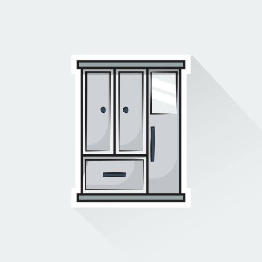 Düz Tasarımda Dolap Vektörü