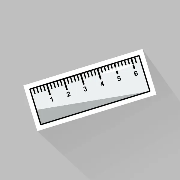 Εικονογράφηση Vector Ruler Flat Design — Διανυσματικό Αρχείο