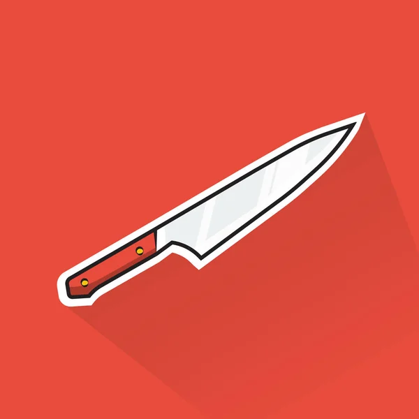 Illustration Vector Knife Flat Design — Stock Vector