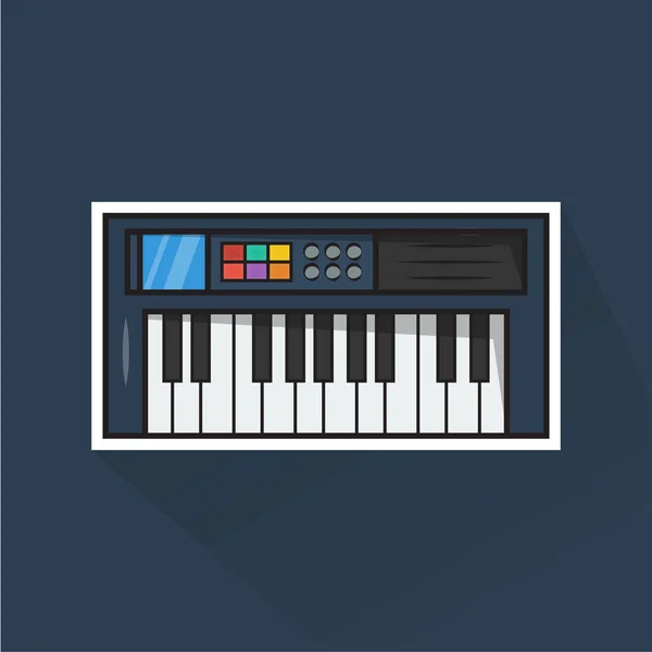 Illustration Vector Keyboard Flat Design — Stock Vector