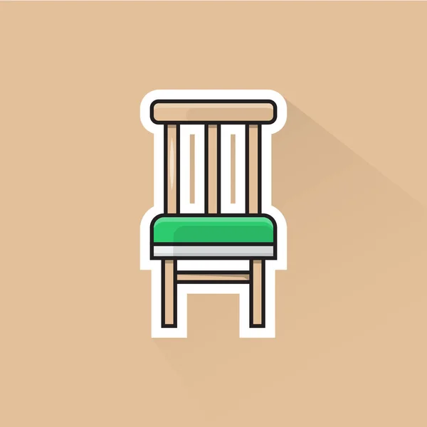 Illustration Vector Chair Flat Design — Stock Vector