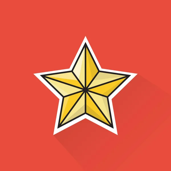 Illustration Vector Christmas Star Flat Design — Stock Vector